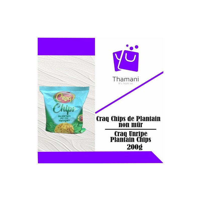 CRAQ NON-RIPE PLANTAIN CHIPS 200G
