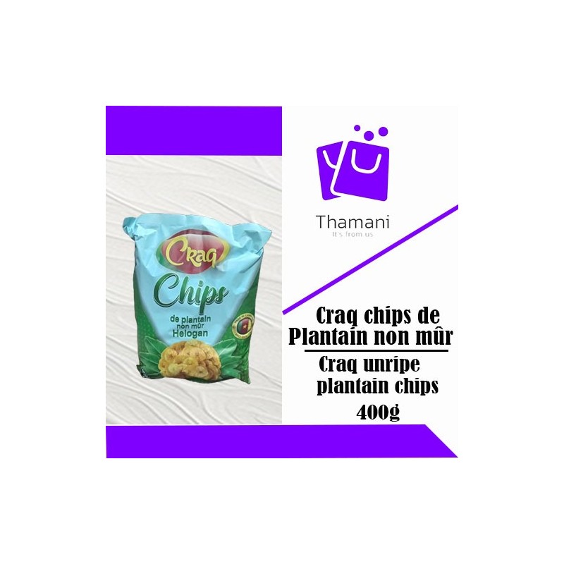 CRAQ NON-RIPE PLANTAIN CHIPS 400G