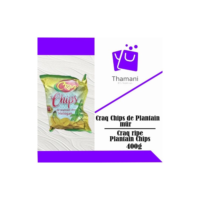 CRAQ CHIPS DE PLANTAIN MUR 400G