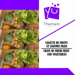 BASKET OF FRESH FRUITS AND VEGETABLES