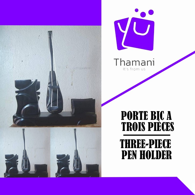 PORTE BIC ET TELEPHONE EN BOIS