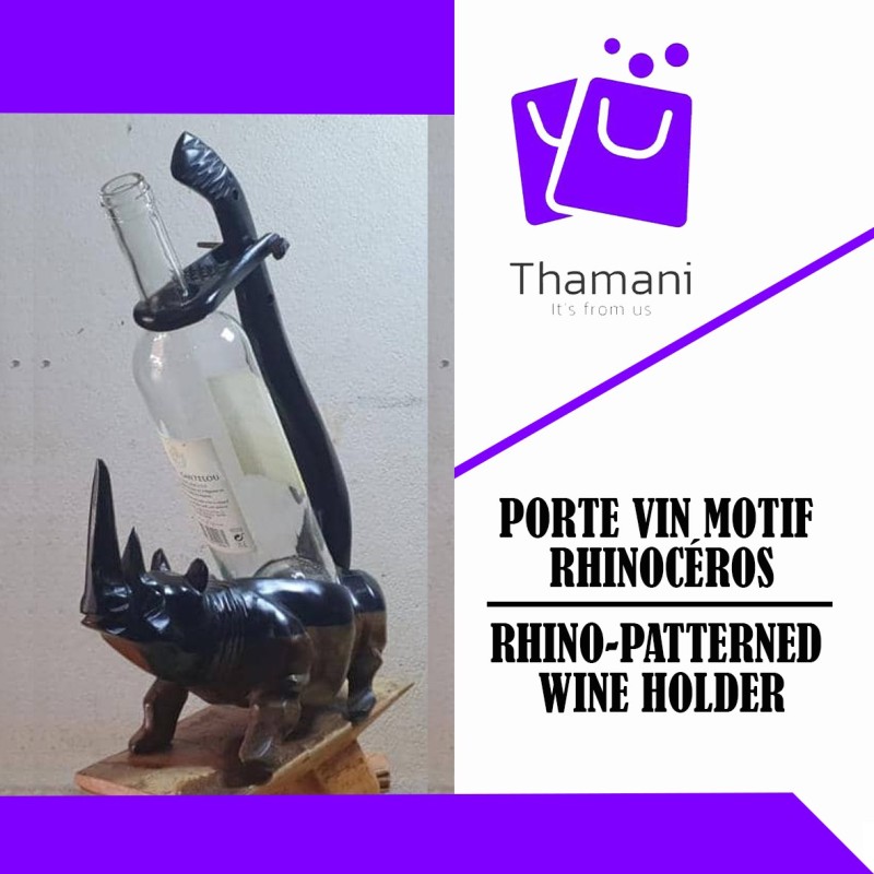 WINE RACK RHINOCEROS PATTERN