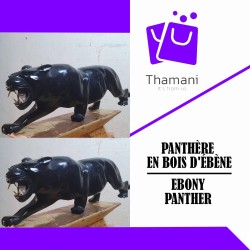 PANTHER IN EBONY WOOD