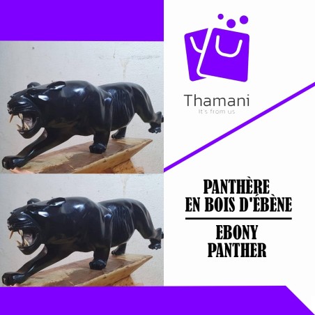 PANTHER IN EBONY WOOD