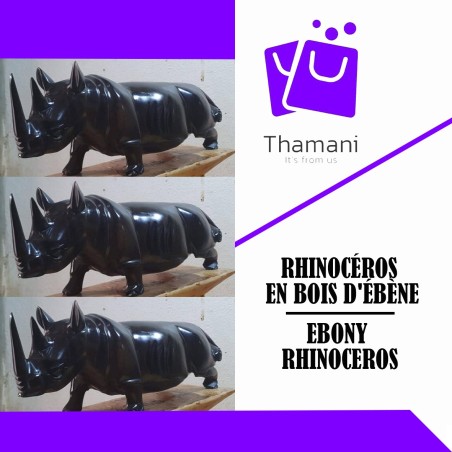 RHINOCEROS IN EBONY WOOD