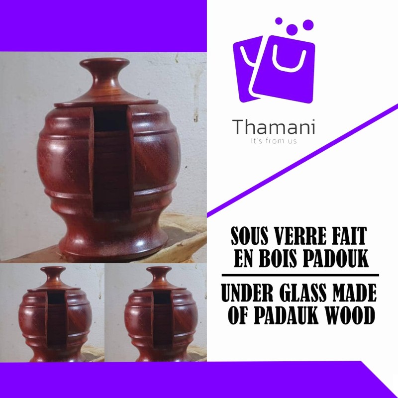 COASTER MADE OF PADOUK WOOD