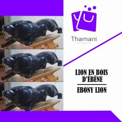 EBONY WOOD LION