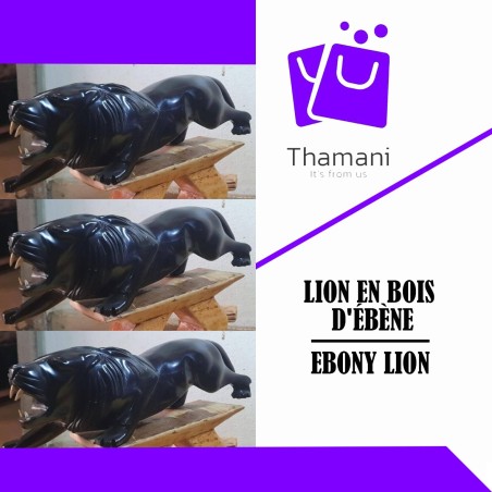 EBONY WOOD LION